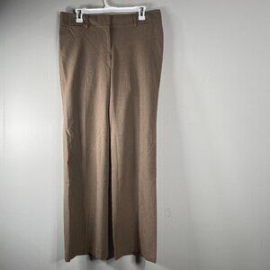 LOFT Marisa Trouser Pants Women's 6 Tall Mid Rise Brown Office Business